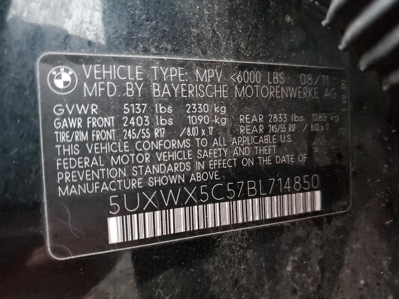 2011 BMW X3