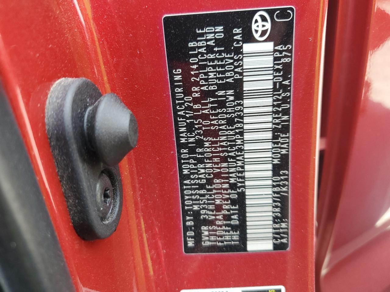 2021 TOYOTA COROLLA