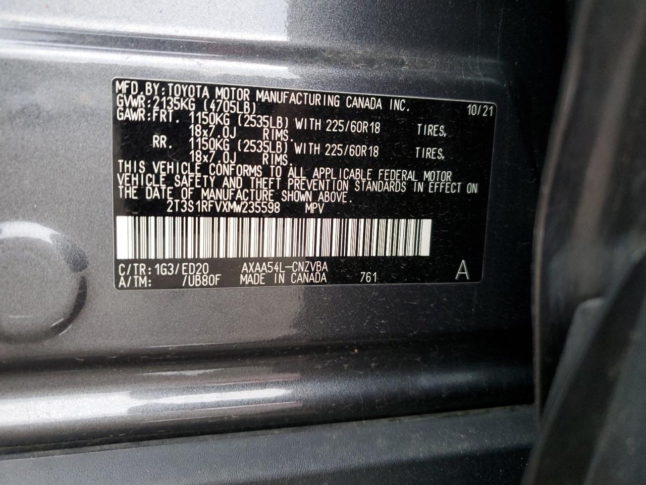 2021 TOYOTA RAV4