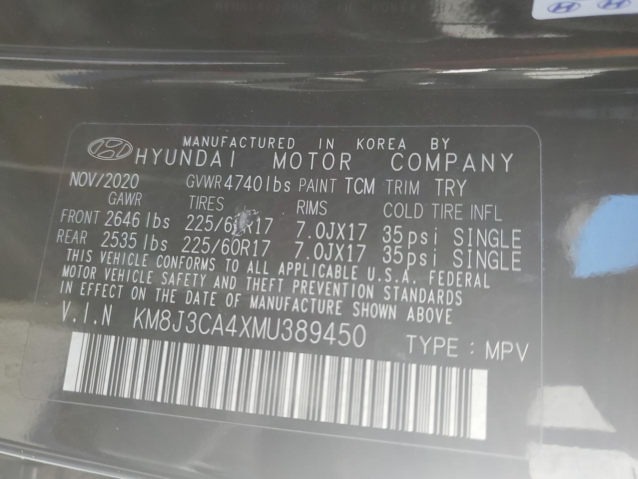 2021 HYUNDAI TUCSON