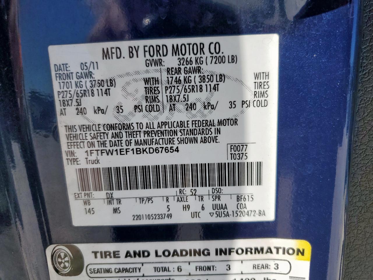 2011 FORD F-150