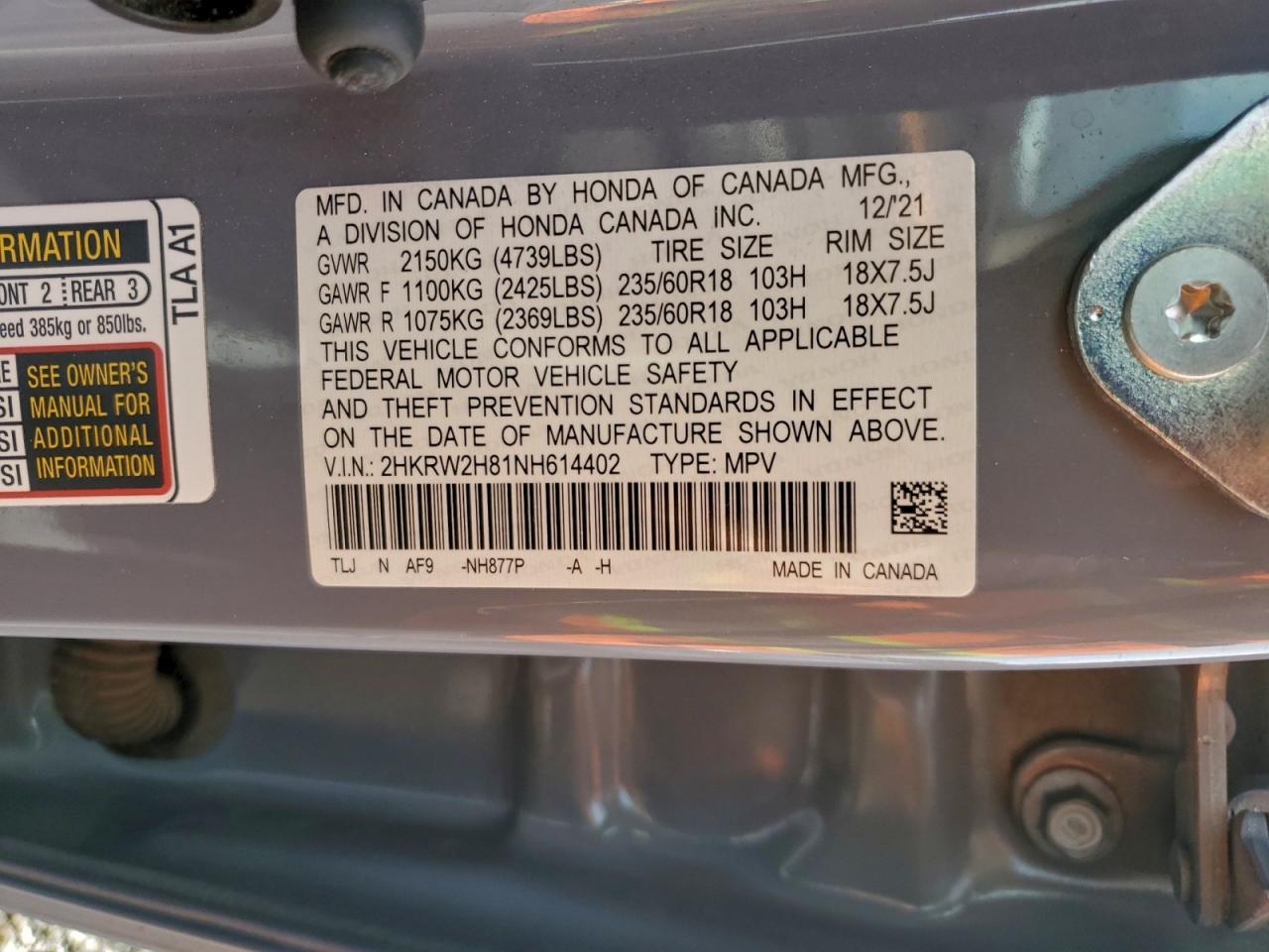 2022 HONDA CR-V