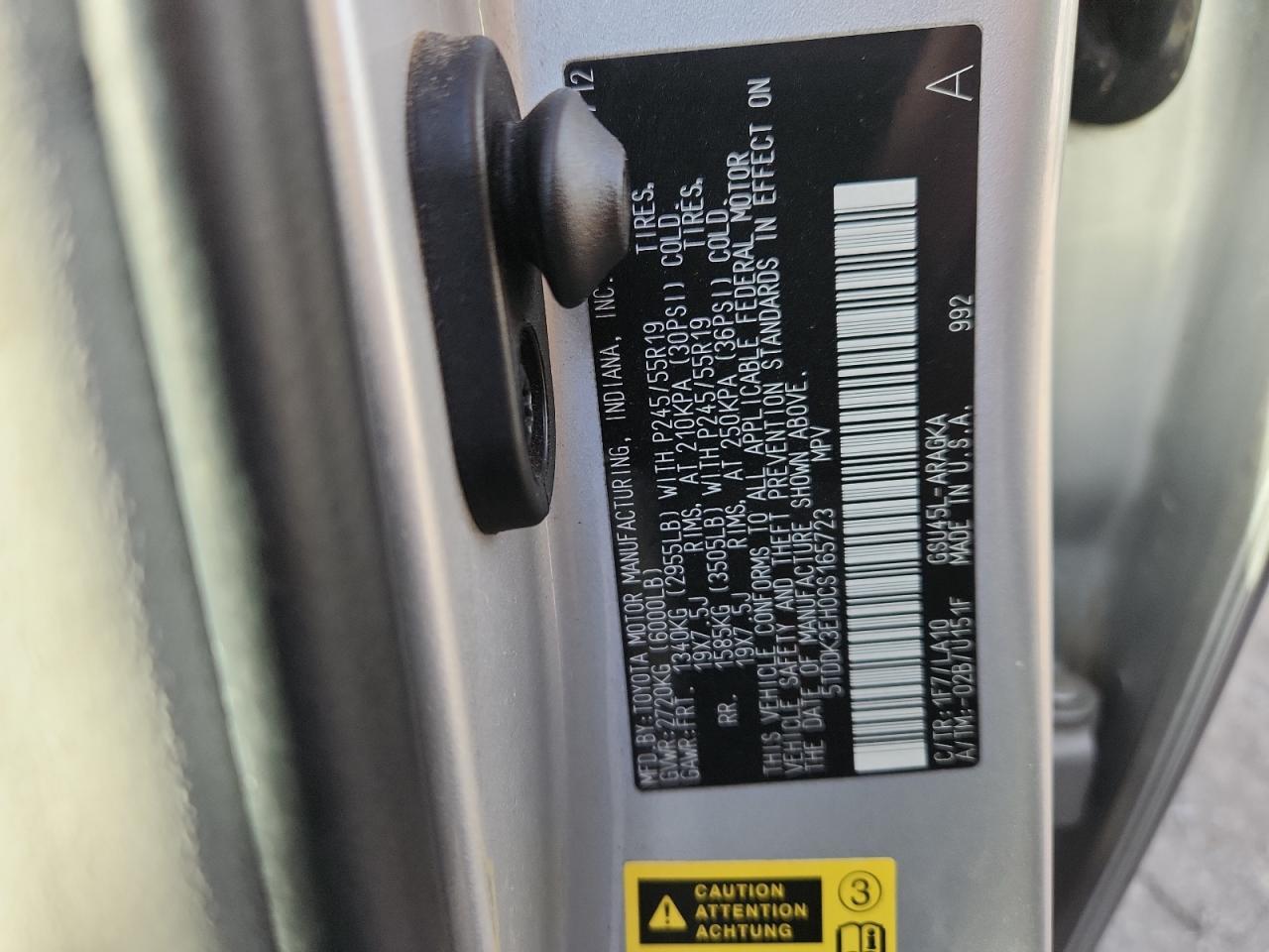 2012 TOYOTA HIGHLANDER