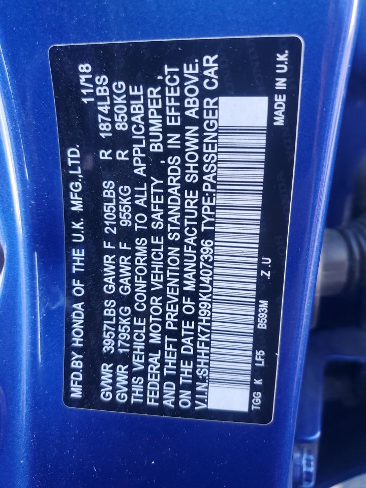 2019 HONDA CIVIC