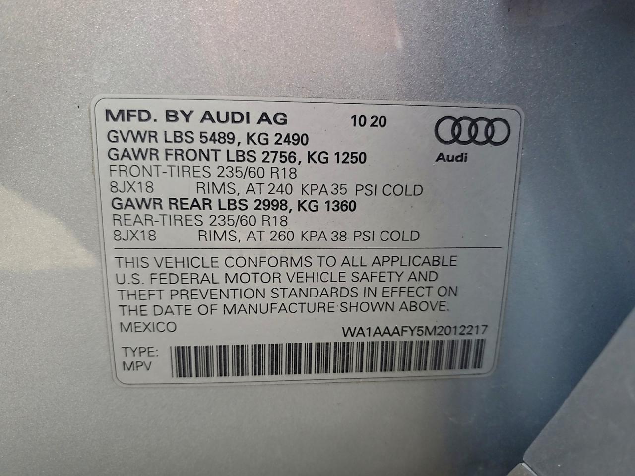 2021 AUDI Q5