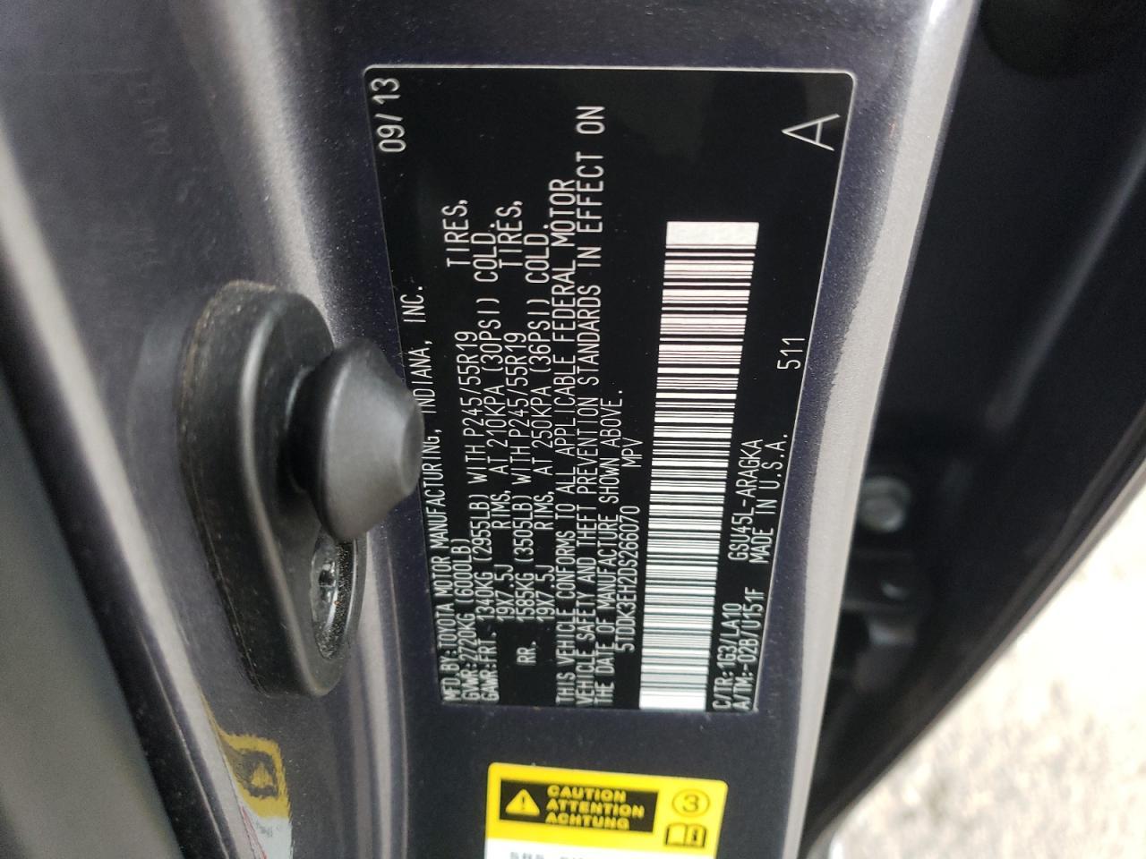 2013 TOYOTA HIGHLANDER