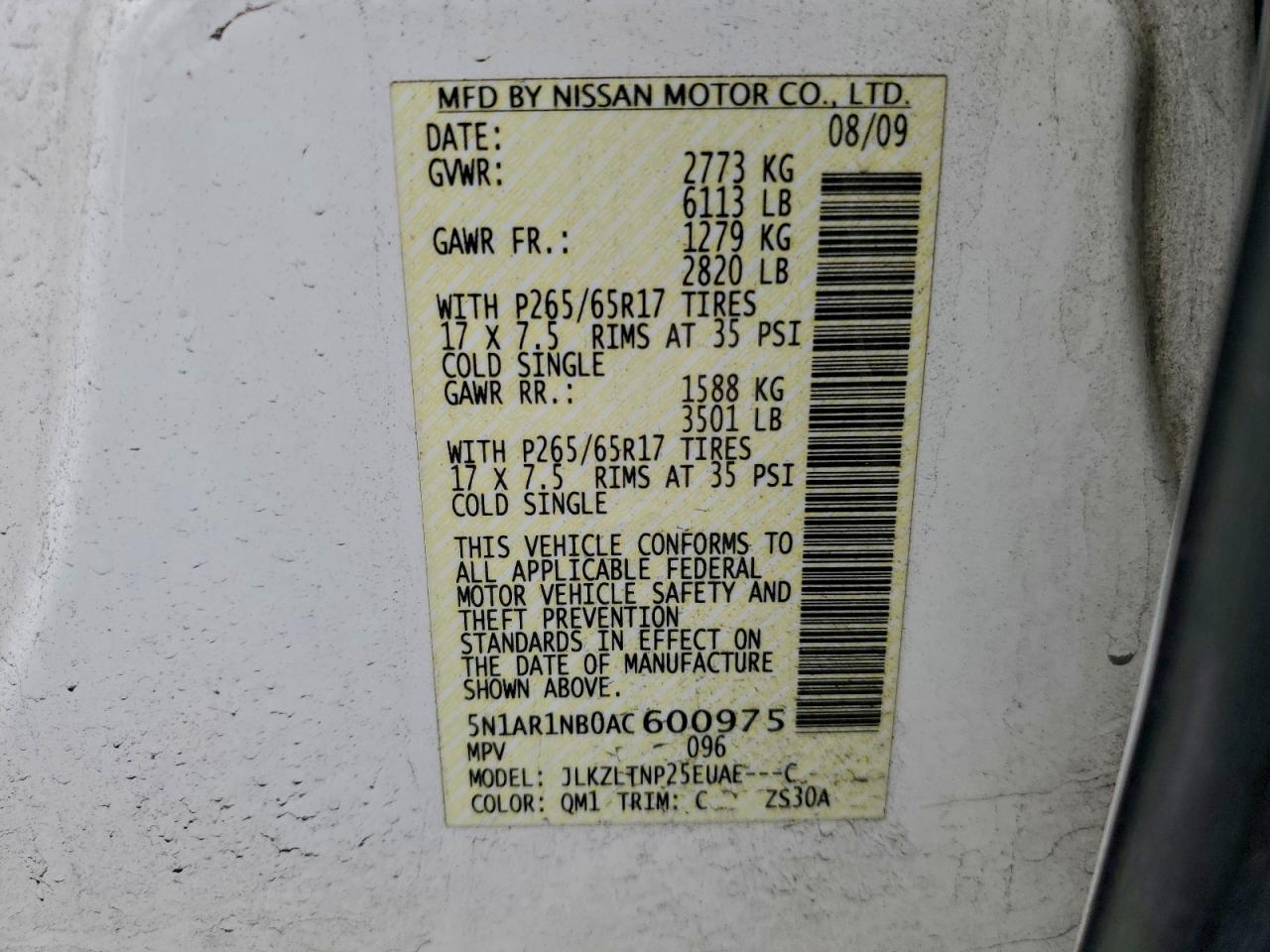 2010 NISSAN PATHFINDER