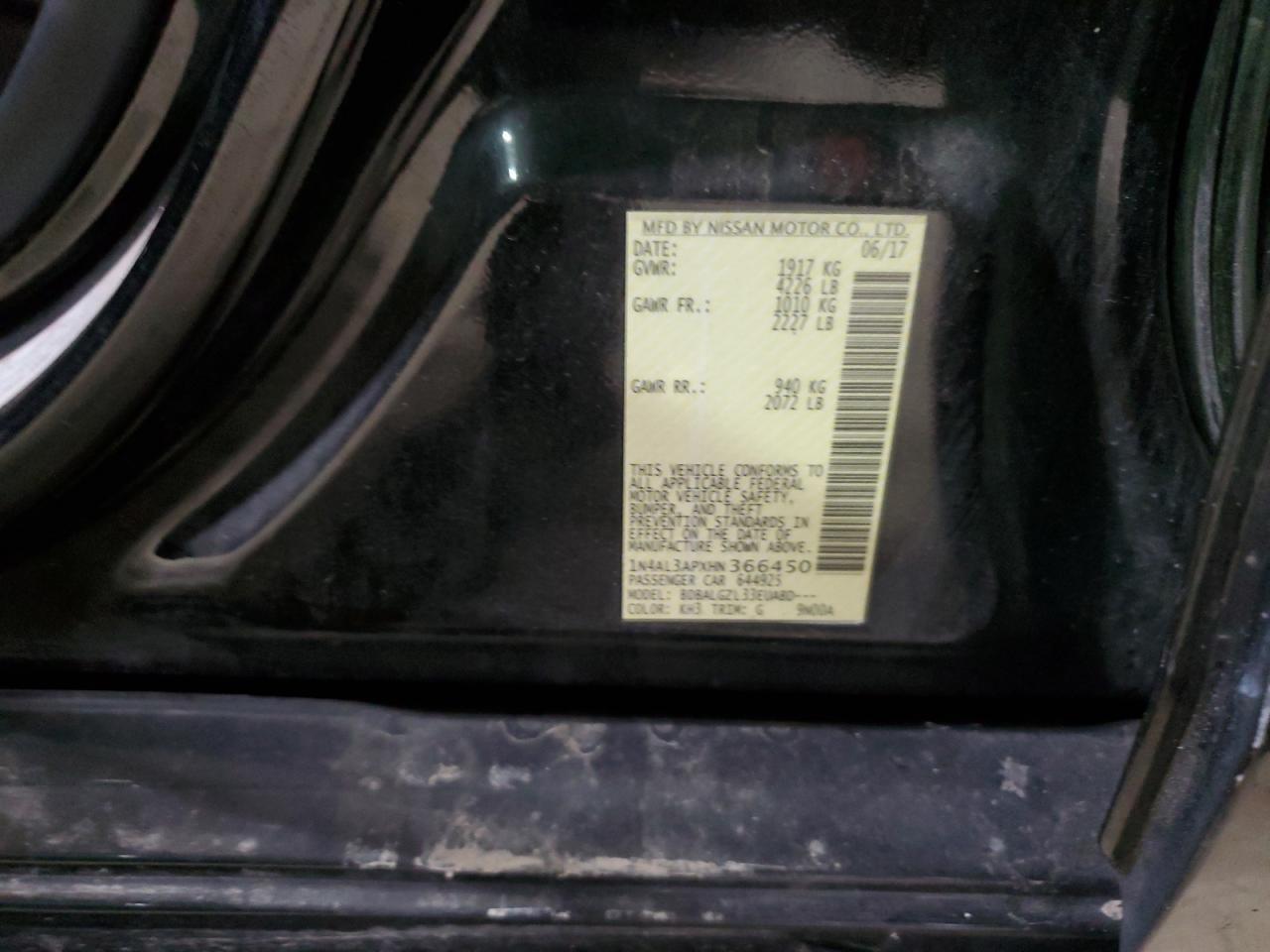 2017 NISSAN ALTIMA