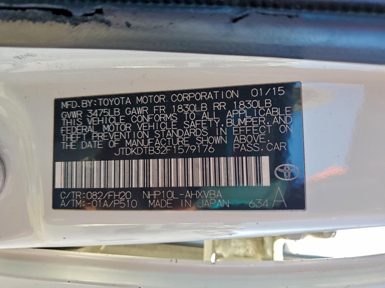 2015 TOYOTA Prius c
