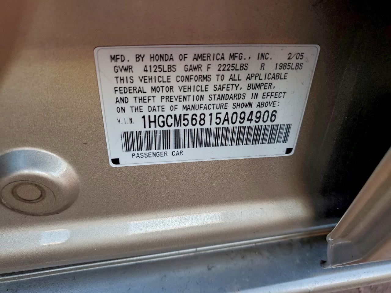 2005 HONDA ACCORD