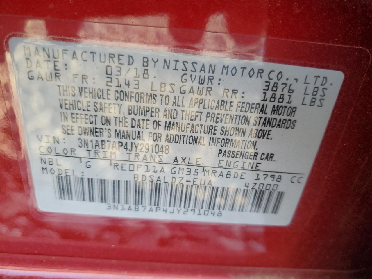 2018 NISSAN SENTRA
