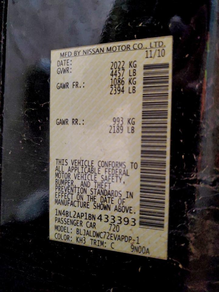 2011 NISSAN ALTIMA