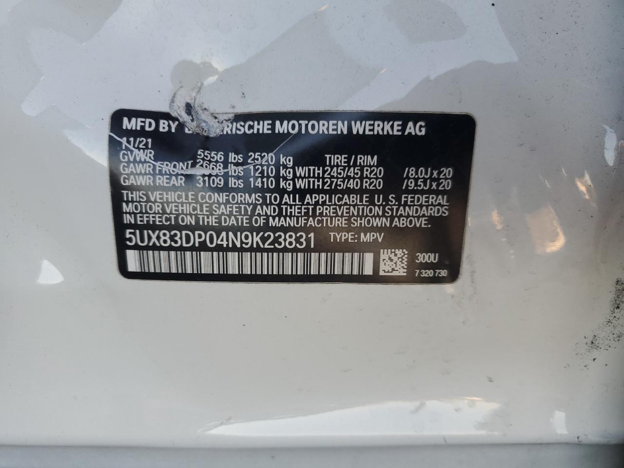 2022 BMW X3
