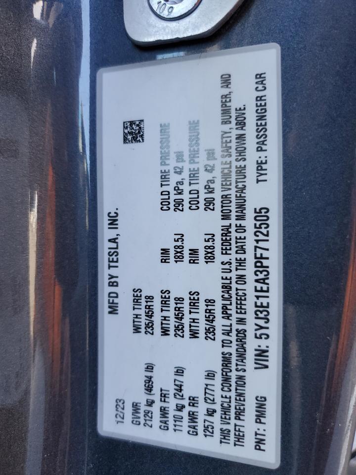 2023 TESLA MODEL 3