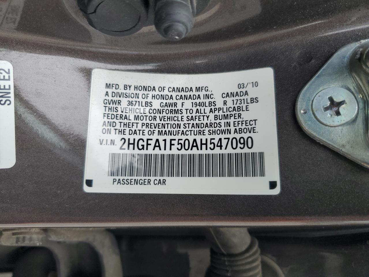 2010 HONDA CIVIC