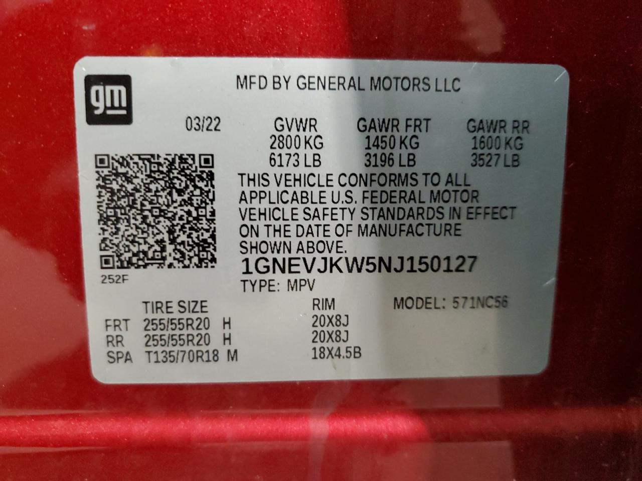 2022 CHEVROLET TRAVERSE