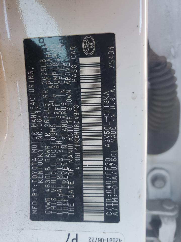 2017 TOYOTA CAMRY