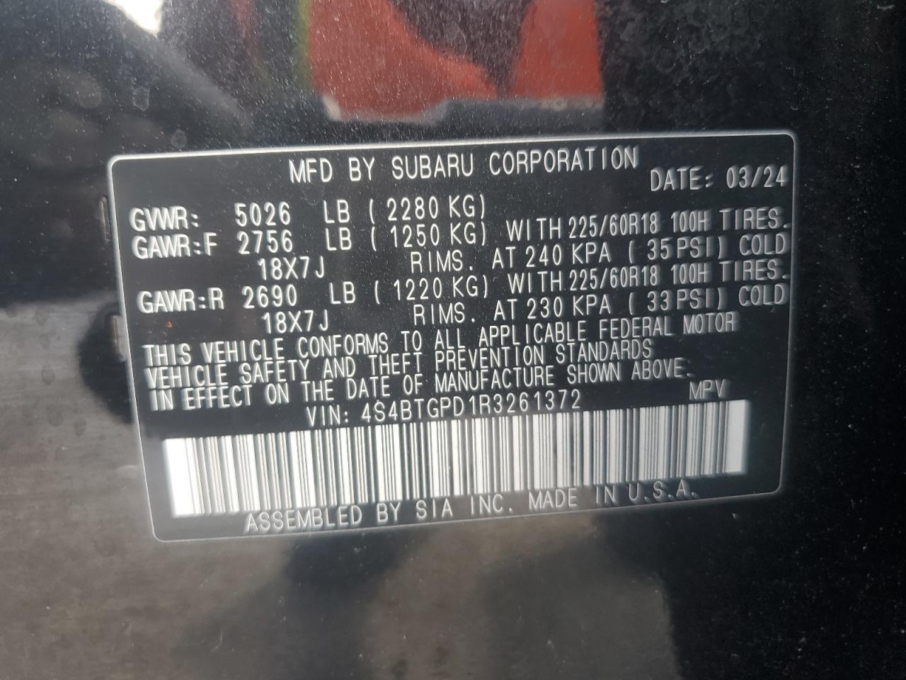 2024 SUBARU Outback