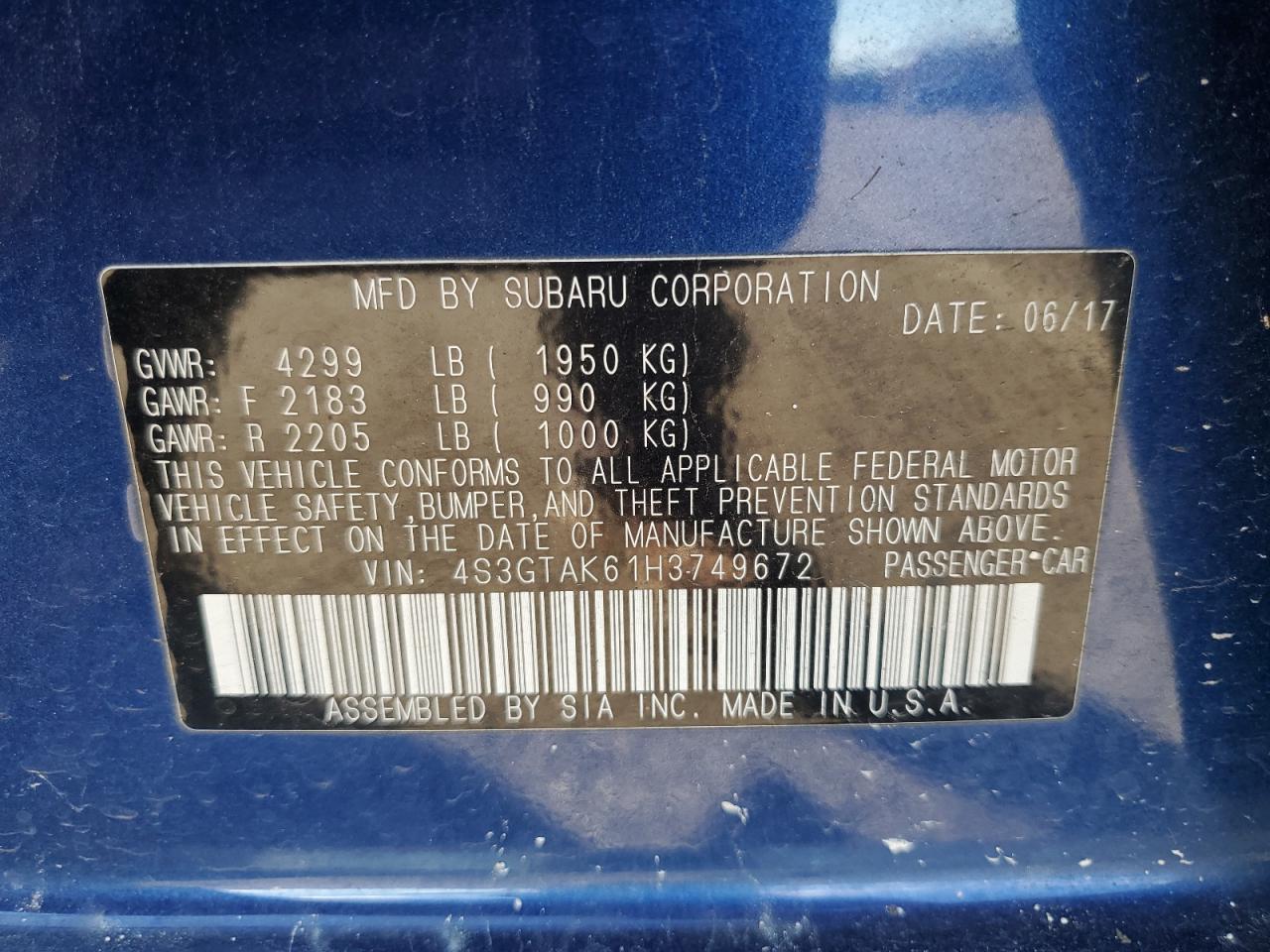 2017 SUBARU IMPREZA