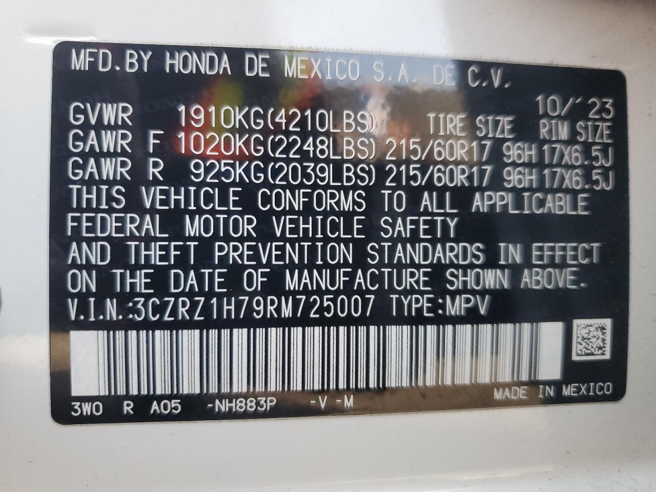 2024 HONDA HR-V