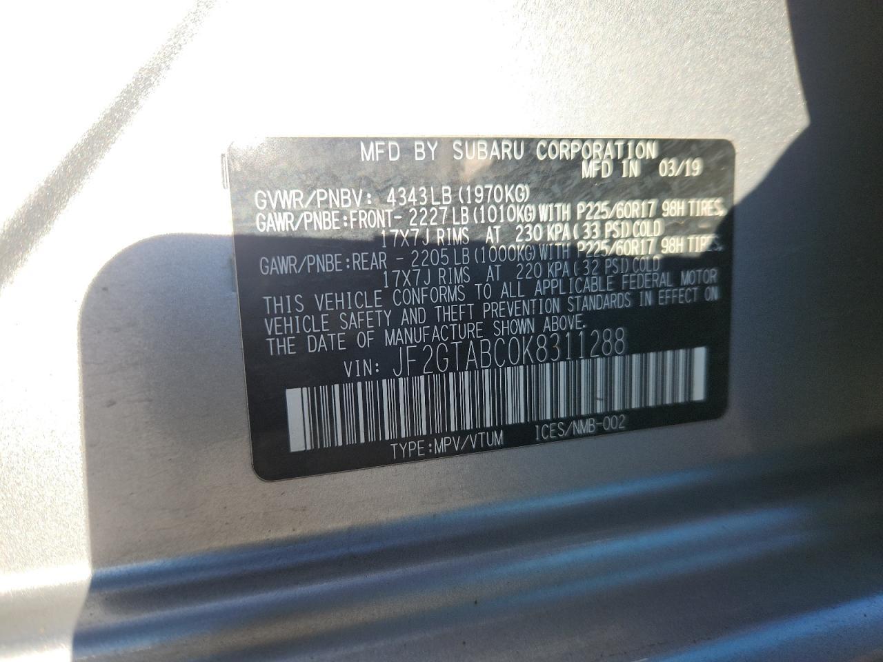 2019 SUBARU Crosstrek