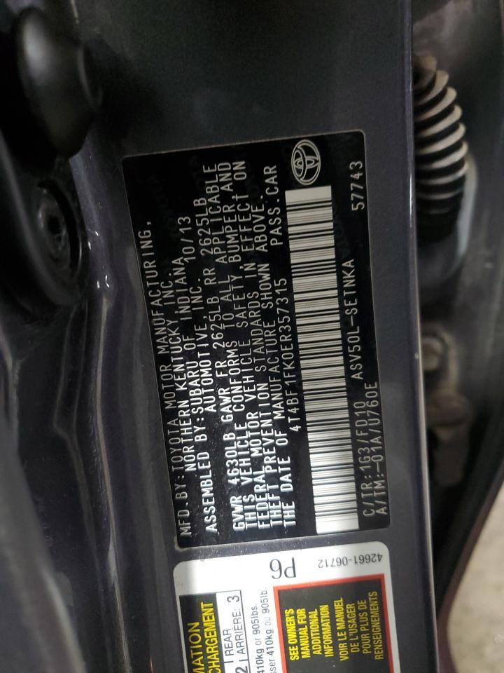 2014 TOYOTA CAMRY