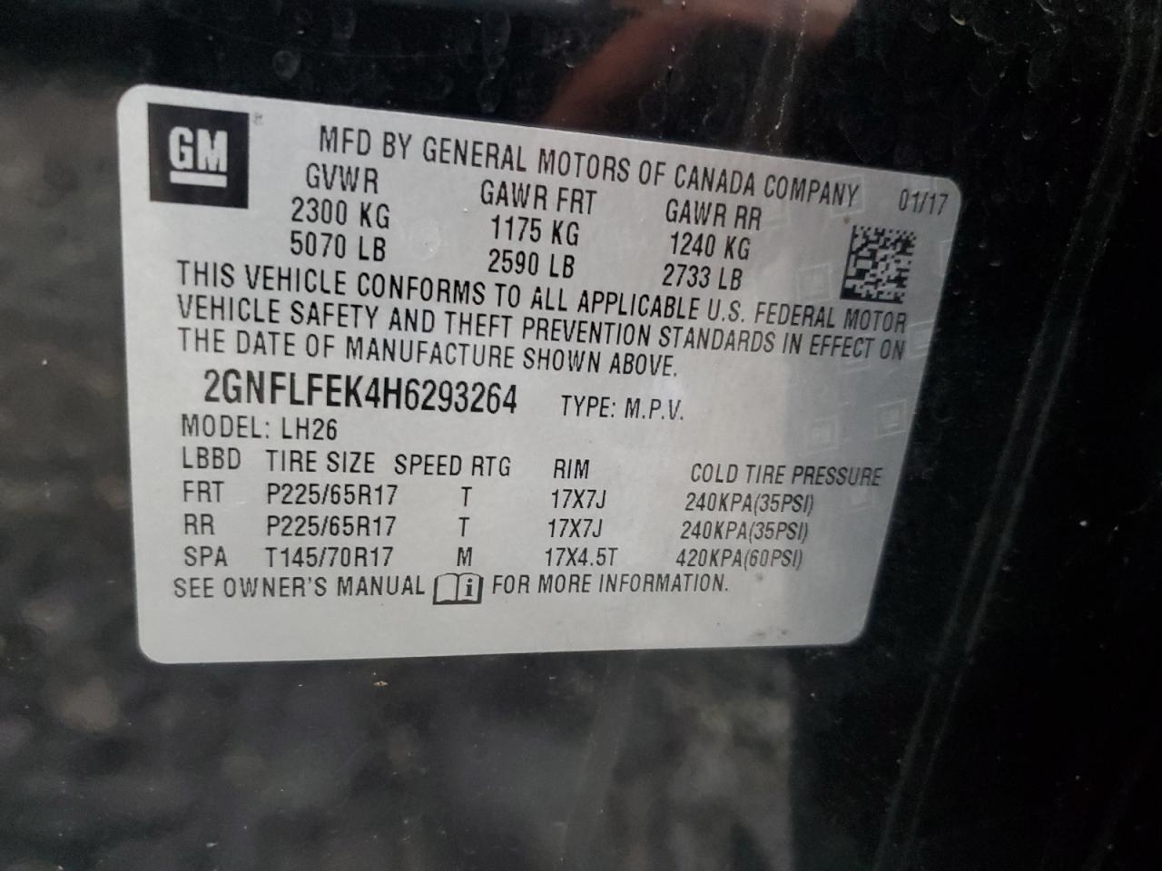 2017 CHEVROLET EQUINOX