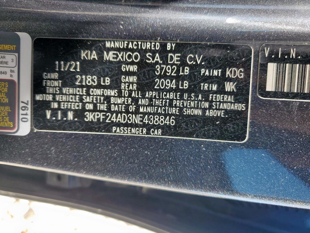 2022 KIA FORTE
