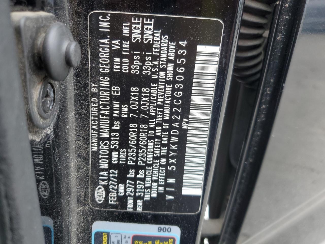 2012 KIA SORENTO
