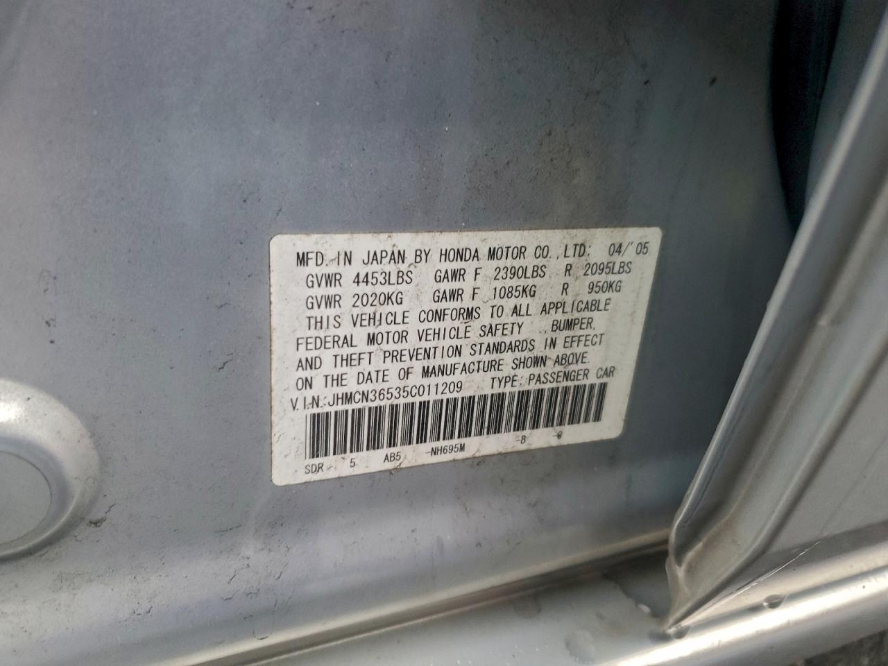 2005 HONDA ACCORD