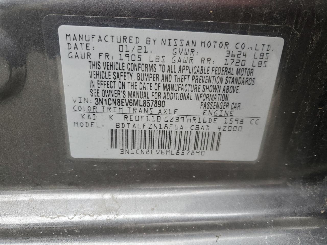 2021 NISSAN VERSA