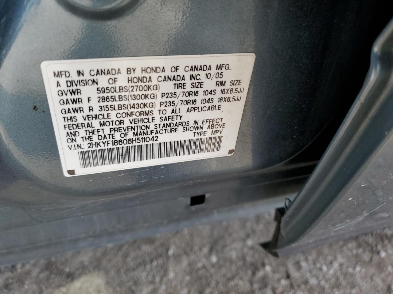 2006 HONDA PILOT