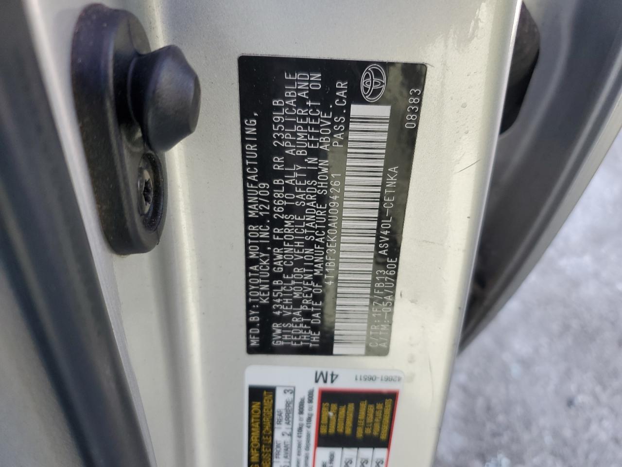 2010 TOYOTA CAMRY
