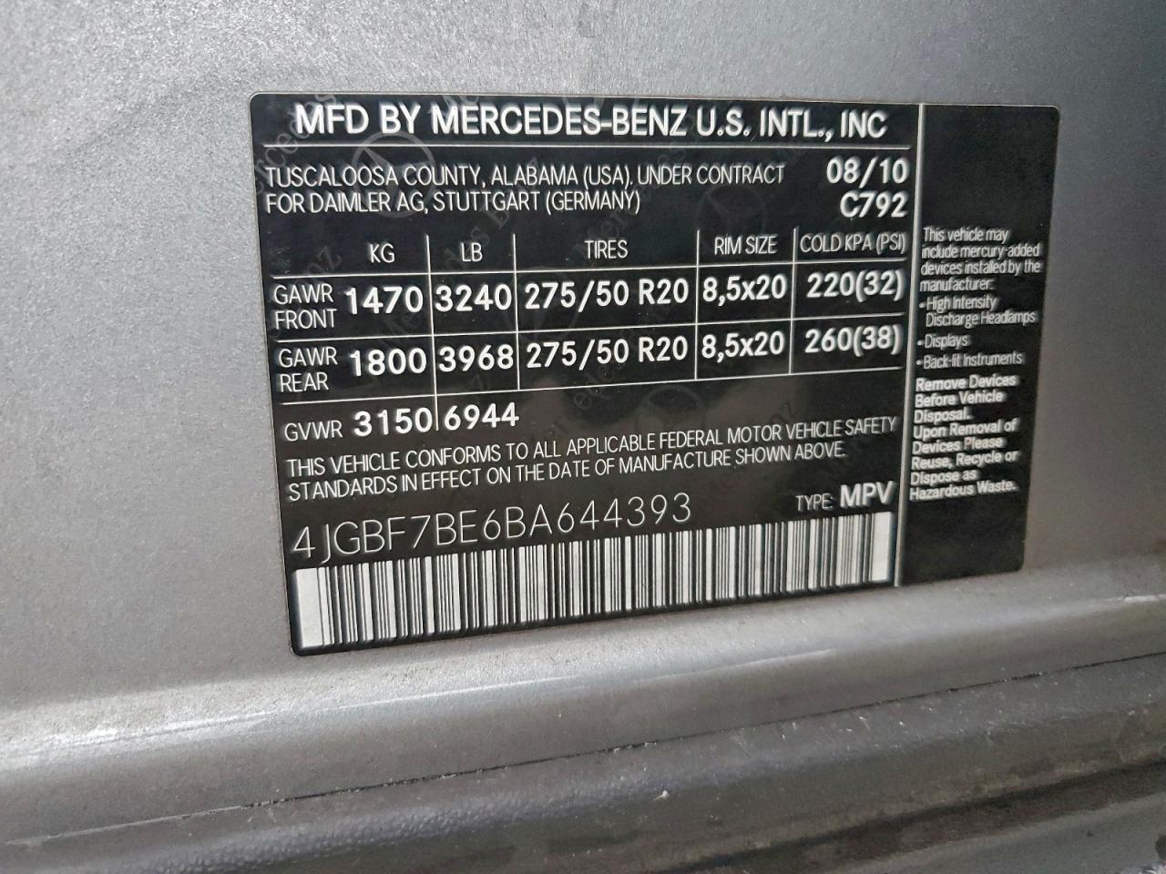 2011 MERCEDES-BENZ GL-Class