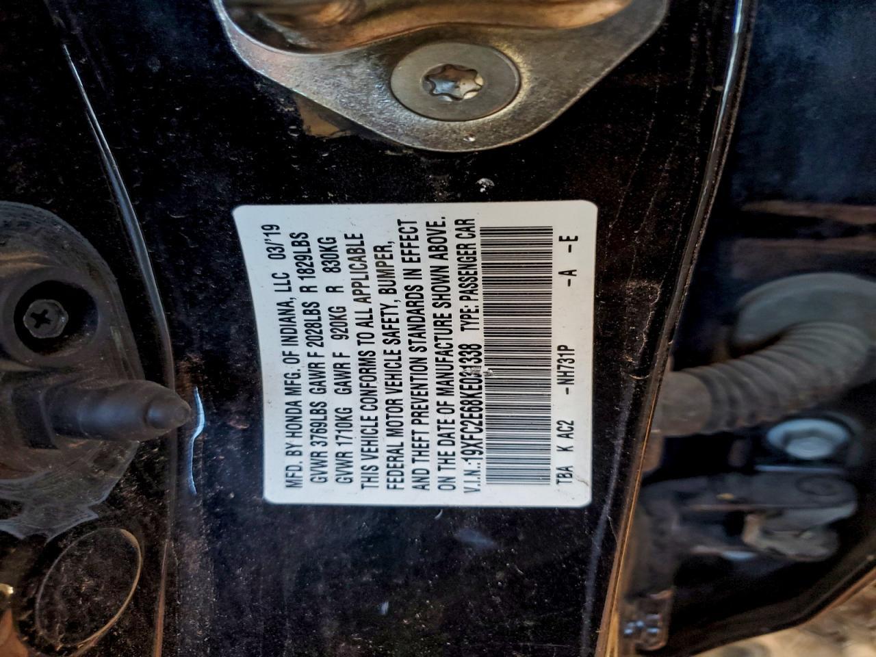 2019 HONDA CIVIC