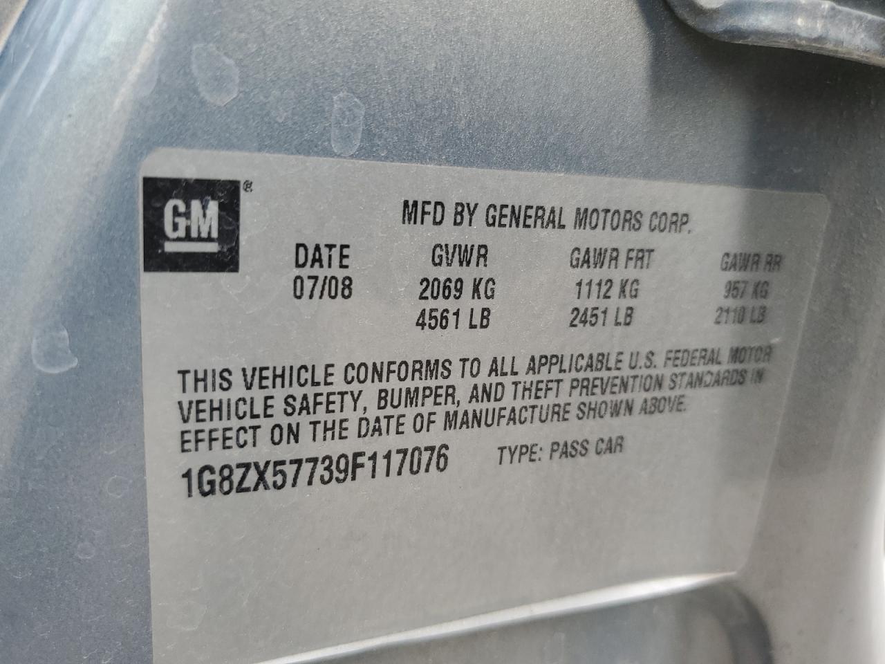 2009 SATURN Aura
