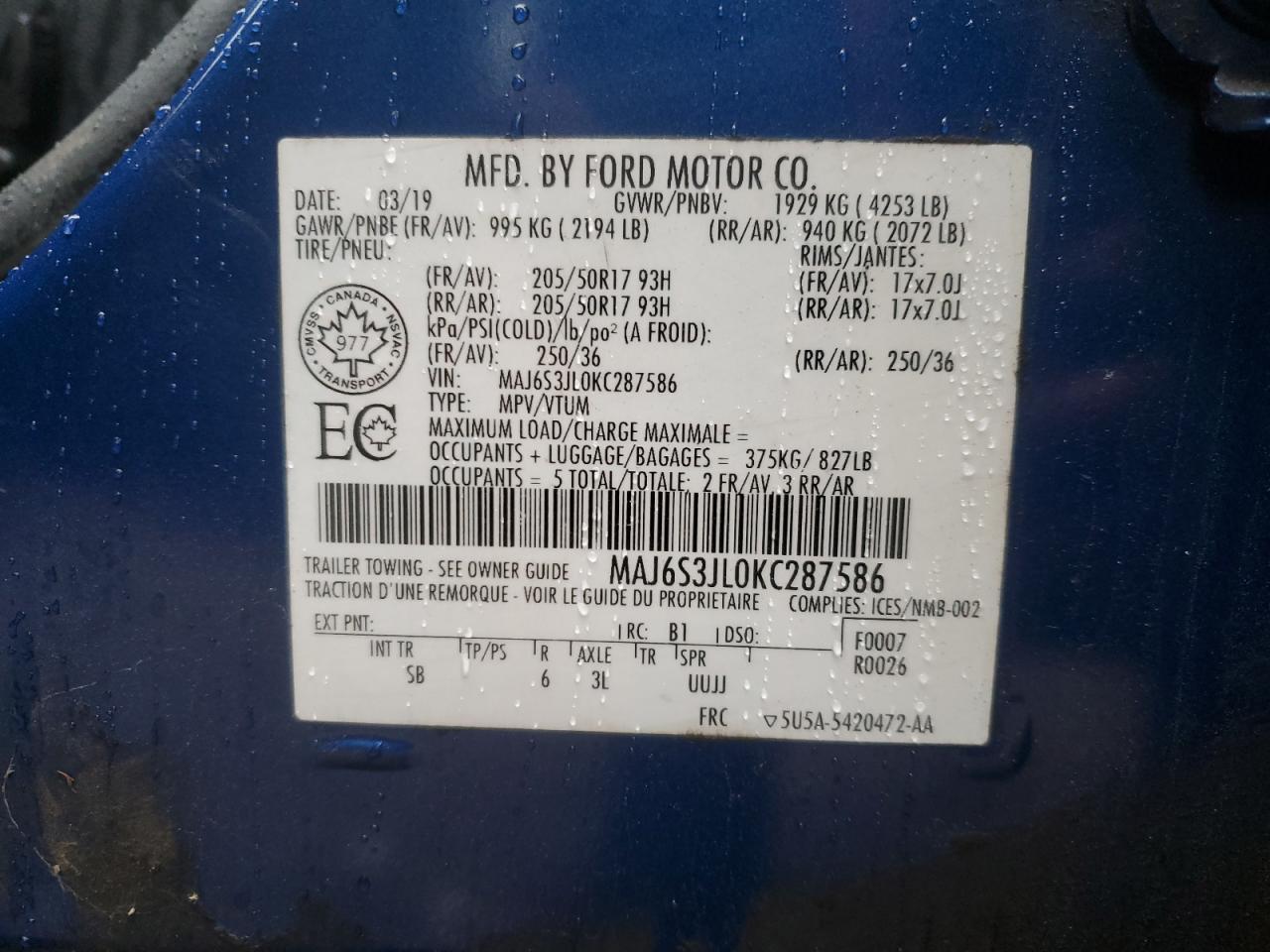 2019 FORD EcoSport