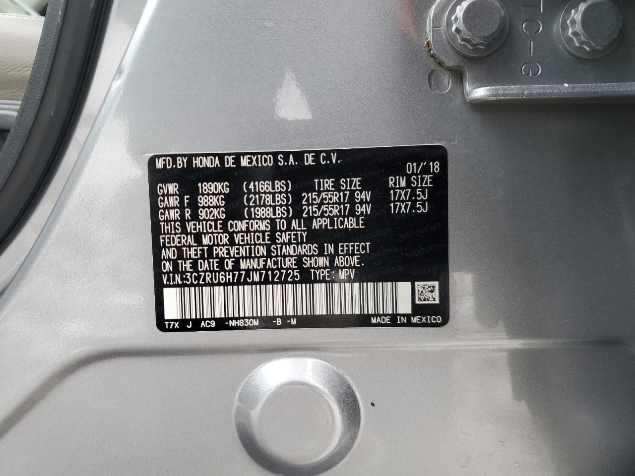 2018 HONDA HR-V