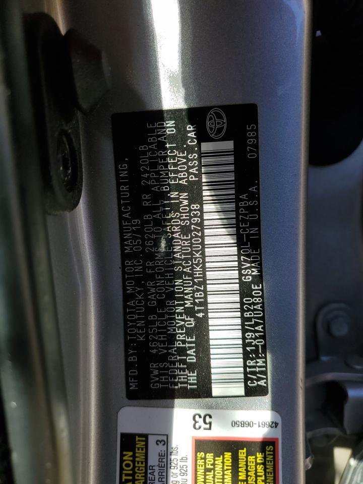 2019 TOYOTA CAMRY