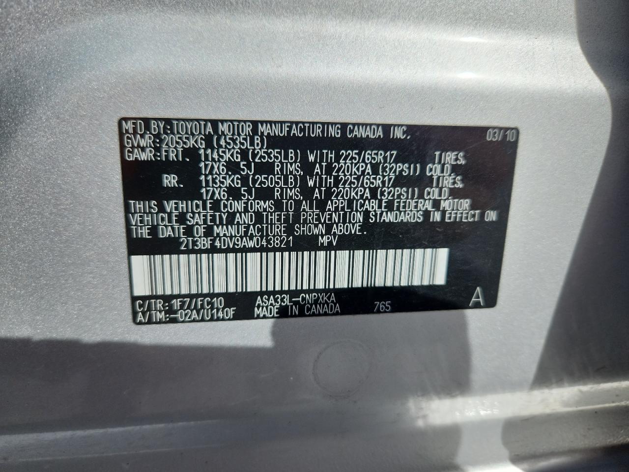 2010 TOYOTA RAV4