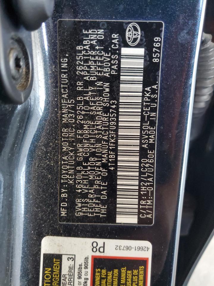 2015 TOYOTA CAMRY