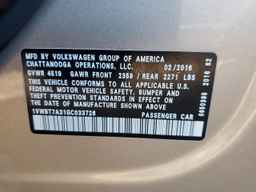 2016 VOLKSWAGEN Passat