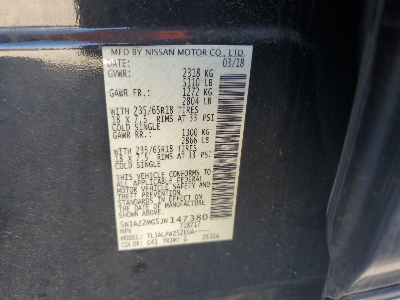 2018 NISSAN MURANO