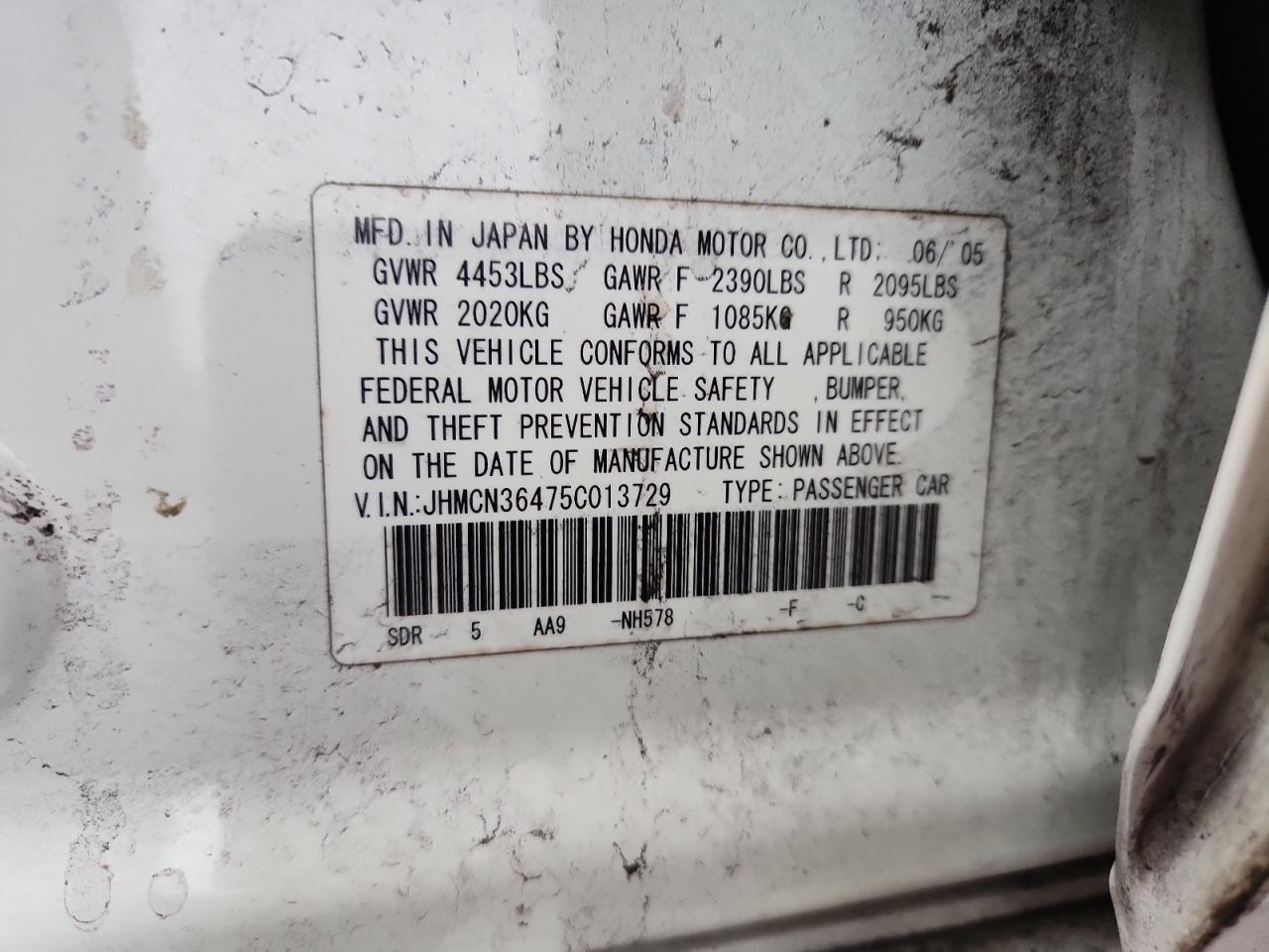 2005 HONDA ACCORD