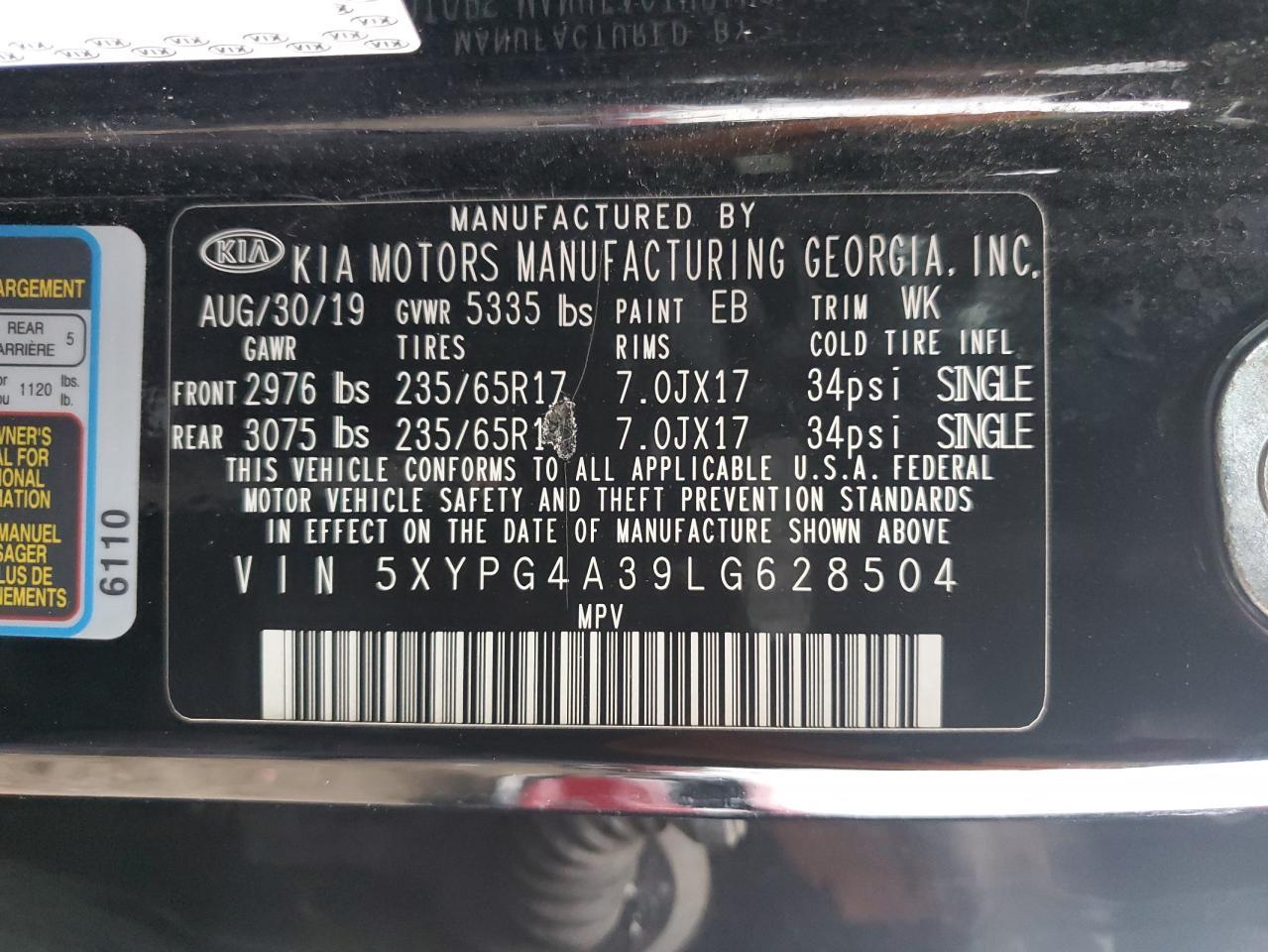 2020 KIA SORENTO