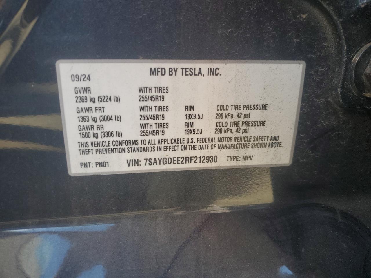 2024 TESLA MODEL Y