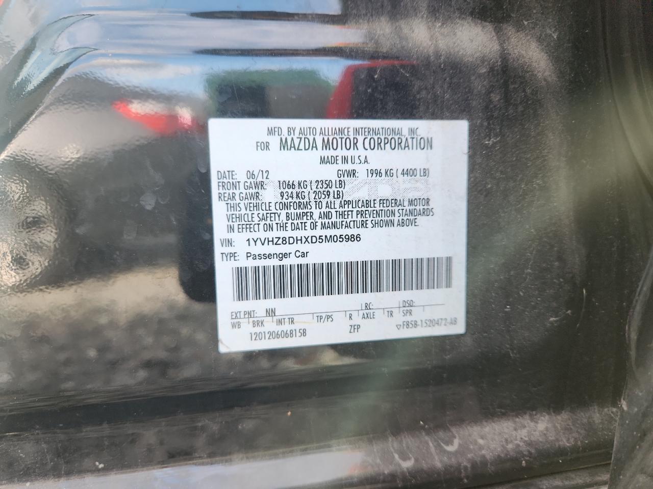 2013 MAZDA 6