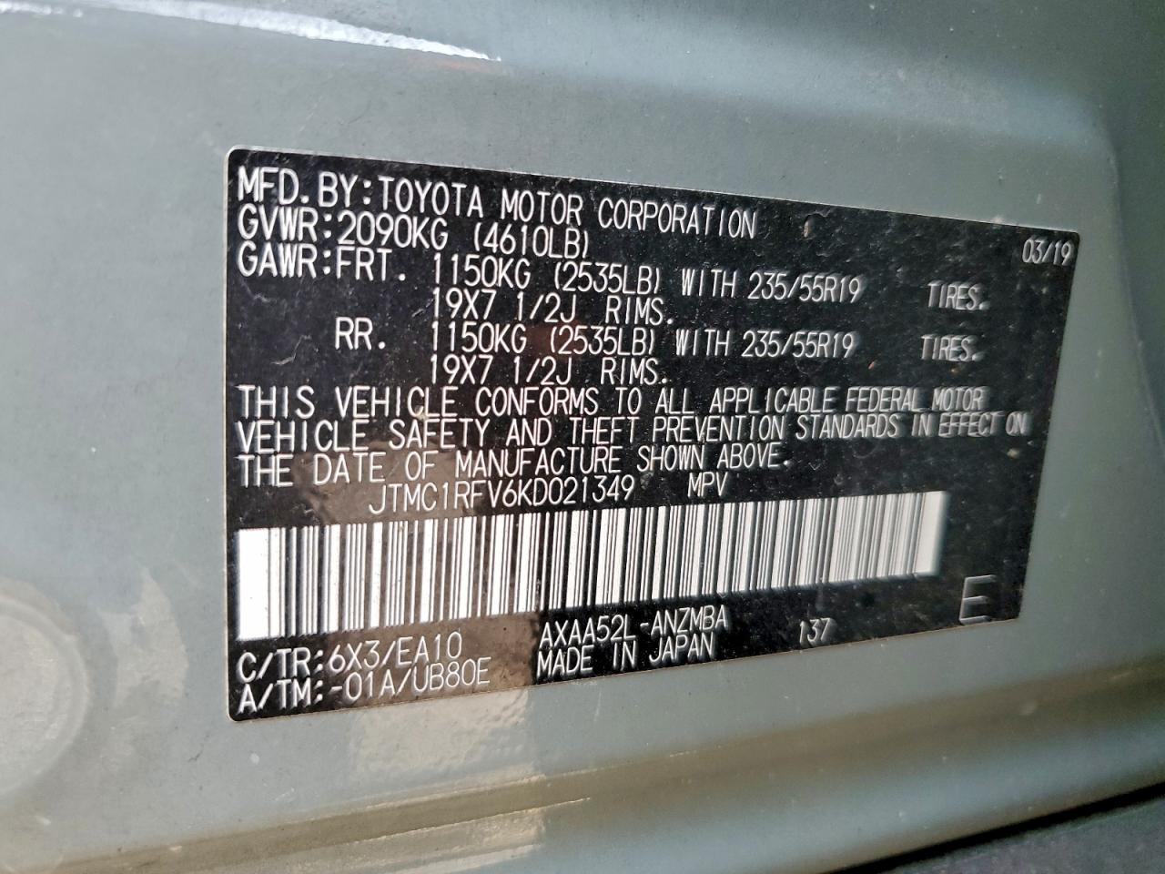 2019 TOYOTA RAV4