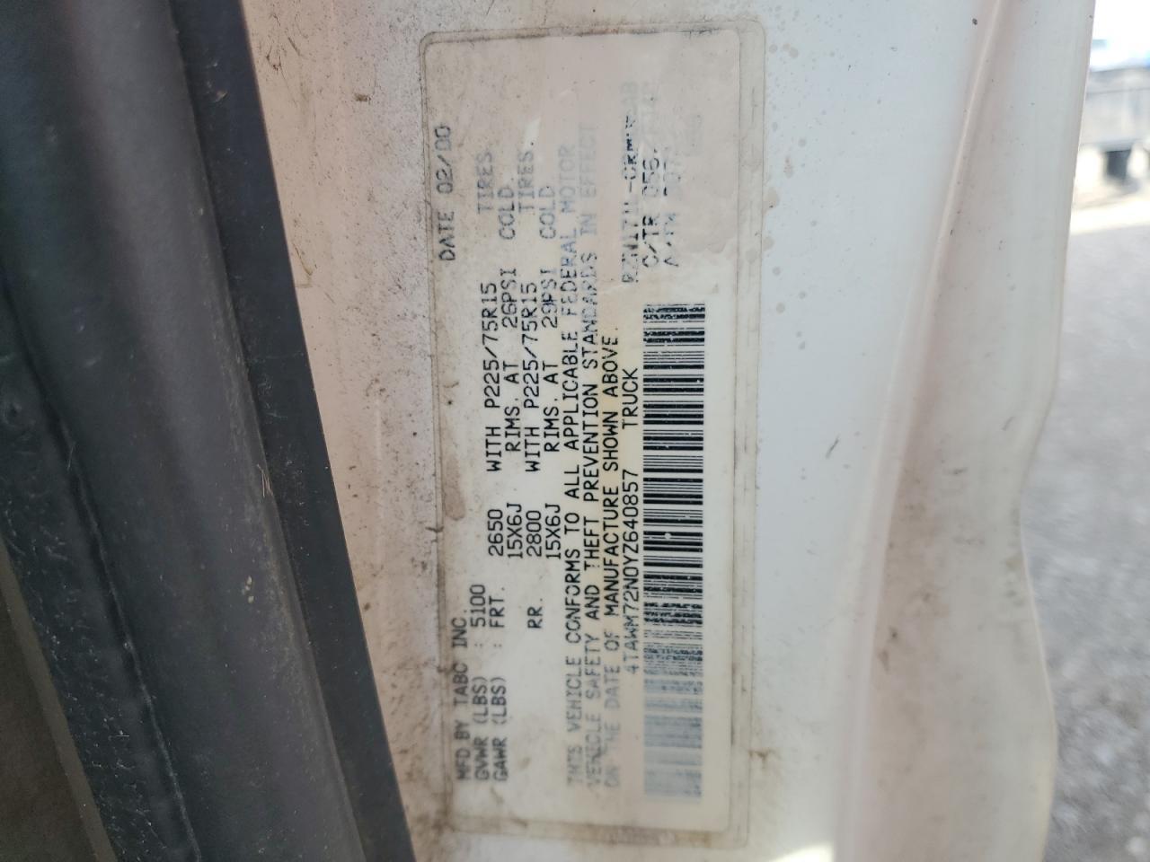2000 TOYOTA TACOMA
