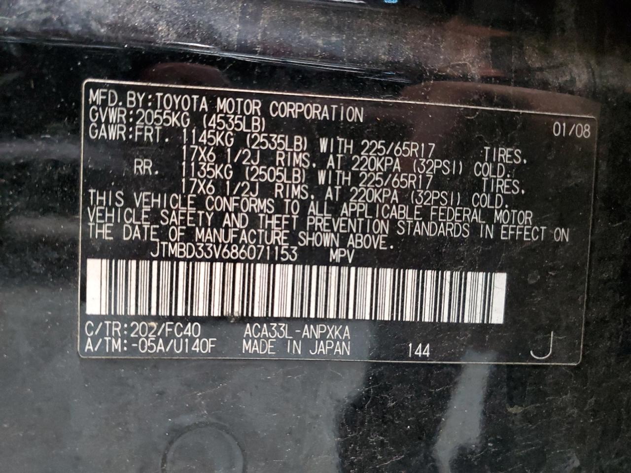 2008 TOYOTA RAV4